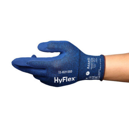 Ansell Hyflex 11-819 Esd Touchscreen Glove Blue