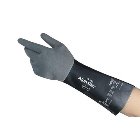 Ansell Alphatec 53-001 Gauntlet Gloves Black