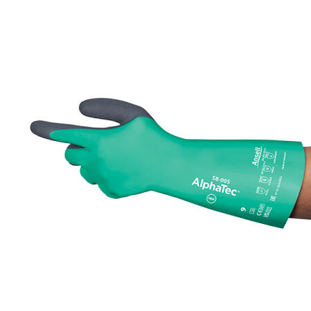 Ansell Alphatec 58-005 Gauntlet Glove Green