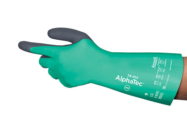 Ansell Alphatec 58-005 Gauntlet Glove Green