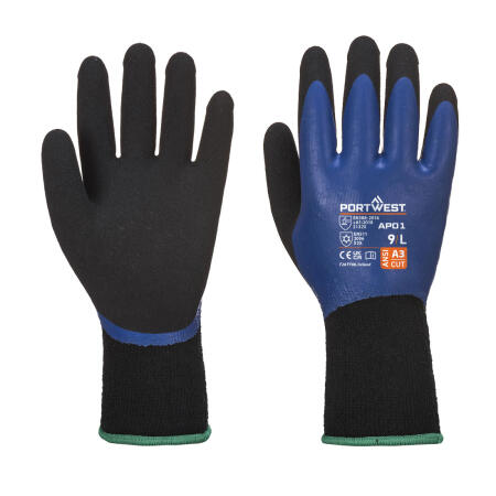 AP01 Cold 13 Latex Aqua Glove Blue/Black