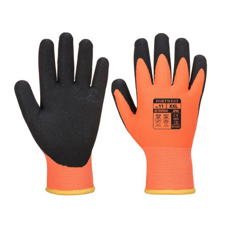 AP02 Cold 10 Nitrile Sandy Liquid Repellent Glove Orange/Black