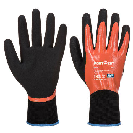 AP30 Grip 13 Nitrile Foam Aqua Glove  Orange/Black