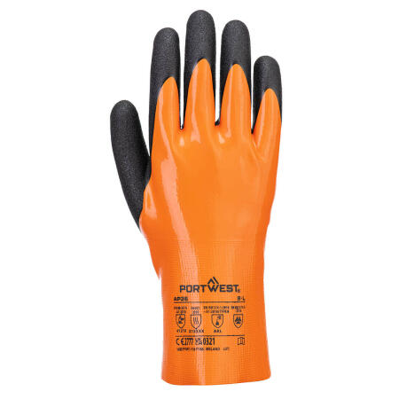 AP36 Grip 15 Nitrile Double Gauntlet  Orange/Black