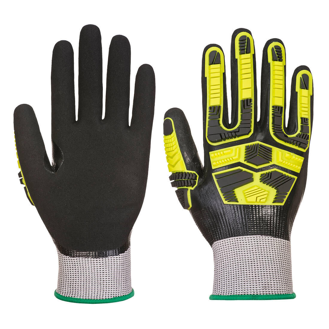 AP55 Impact D18 Nitrile Sandy TPR Waterproof Glove Grey/Black