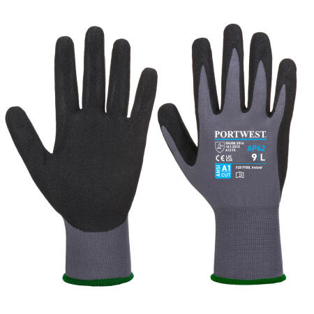 AP62 Grip 15 Nitrile Sandy Aqua Glove  Grey/Black