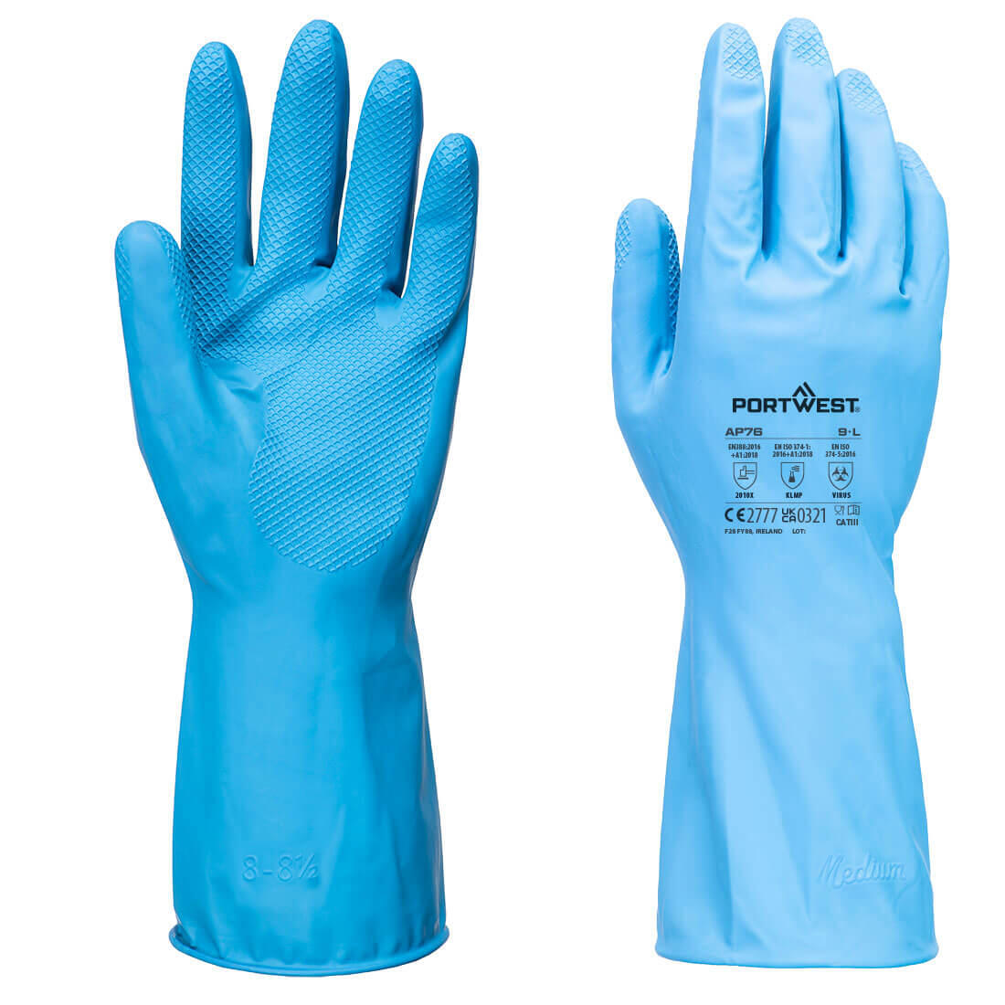 AP76 FD Chemical B Latex Light Gauntlet Blue