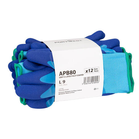 APB80 Grip 13 Latex Foam Essential Multipack (Pk12) Blue