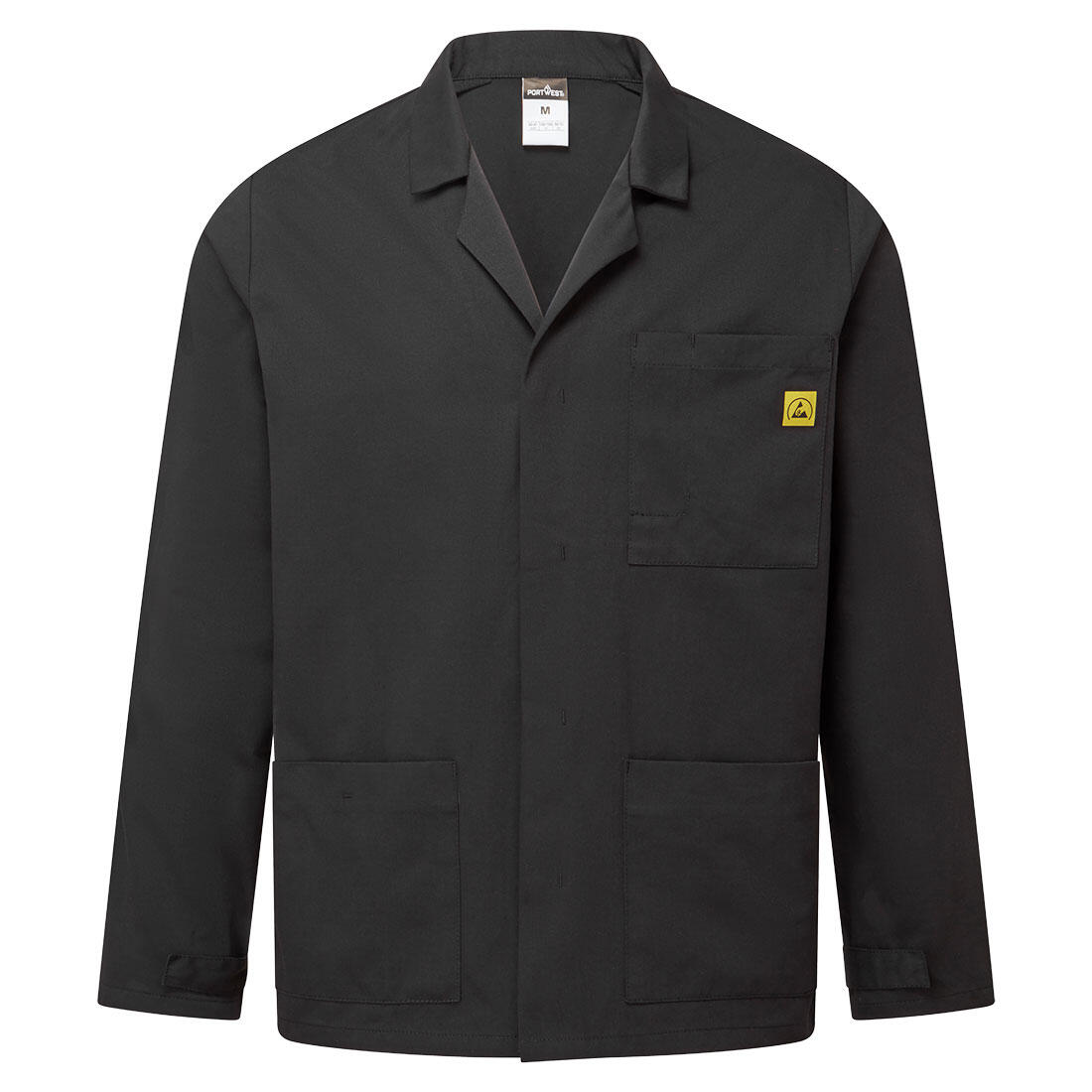 AS18 Anti-Static ESD Lab Jacket Black