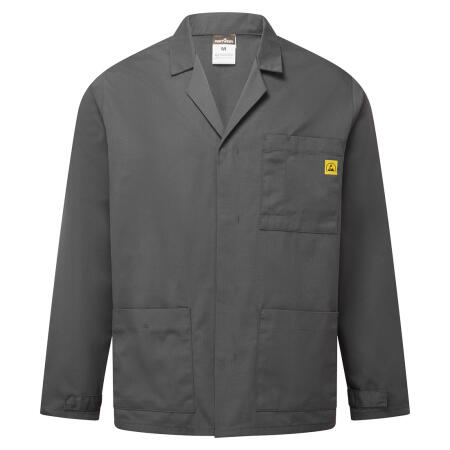 AS18 Anti-Static ESD Lab Jacket Zoom Grey