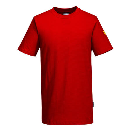 AS20 Anti-Static ESD T-Shirt S/S Deep Red
