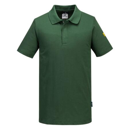 AS21 Anti-Static ESD Polo Shirt S/S Forest Green