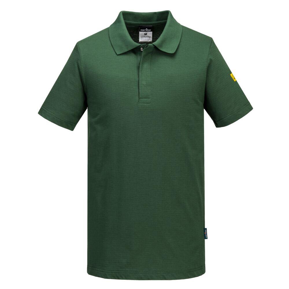 AS21 Anti-Static ESD Polo Shirt S/S Forest Green