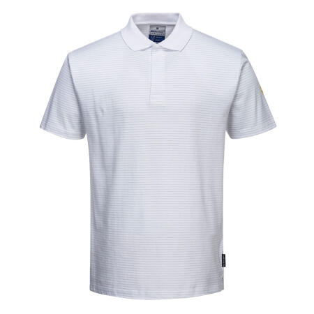 AS21 Anti-Static ESD Polo Shirt S/S White