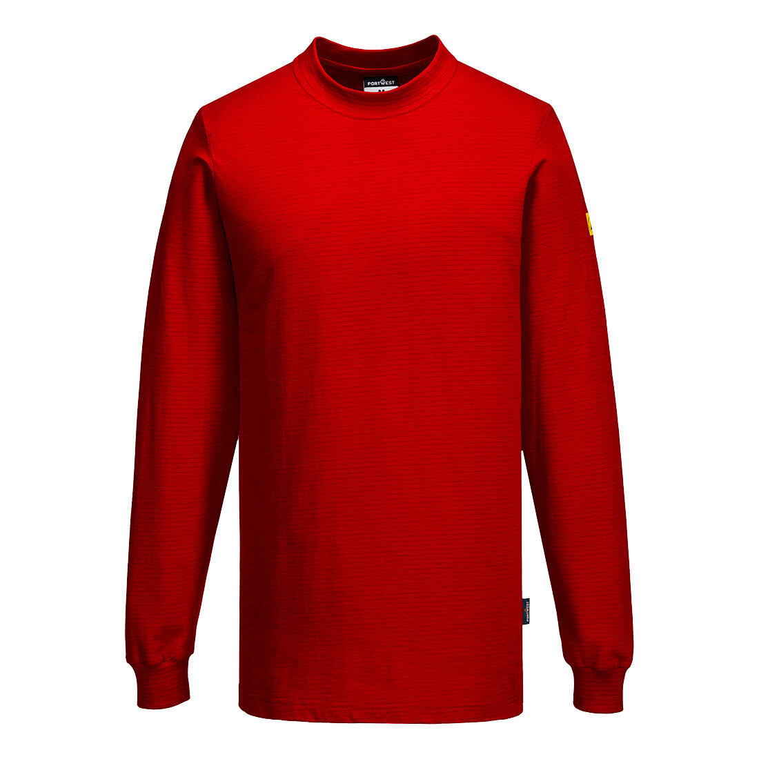 AS22 Anti-Static ESD T-Shirt L/S Deep Red