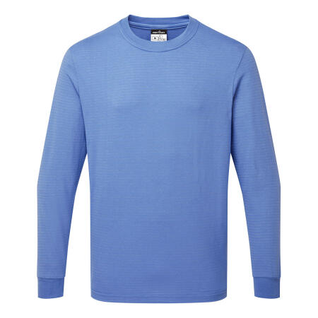 AS22 Anti-Static ESD T-Shirt L/S Hamilton Blue