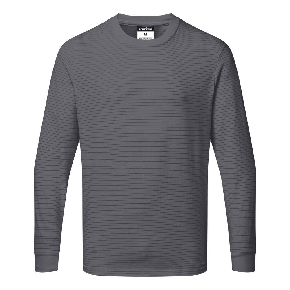 AS22 Anti-Static ESD T-Shirt L/S Zoom Grey