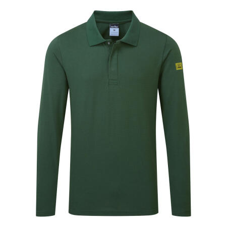 AS23 Anti-Static ESD Polo Shirt L/S Forest Green