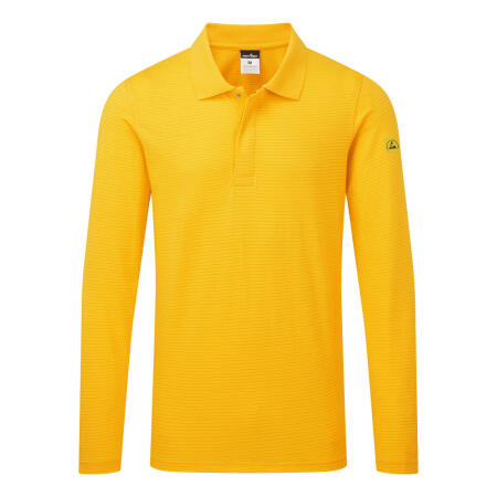 AS23 Anti-Static ESD Polo Shirt L/S Deep Yellow