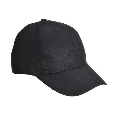 B010 Six Panel Baseball Cap Black