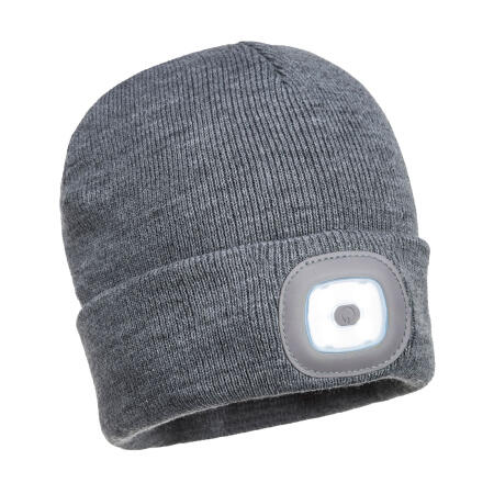 B029 Rechargeable LED Beanie Grey