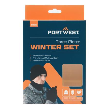 B035 Winter Accessory Set (3pcs) Black