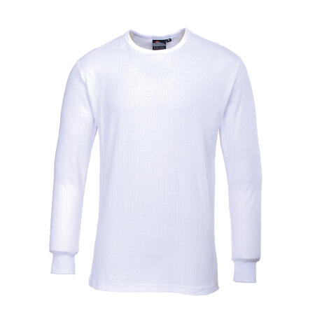 B123 Thermal T-Shirt Long Sleeve White