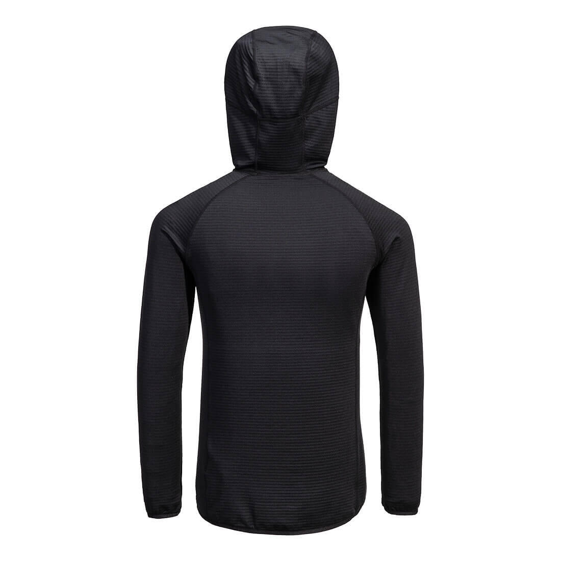 B191 Waffle Fleece Hooded Baselayer Black - Image 2