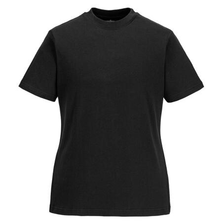 Portwest B192 Women's Cotton T-Shirt S/S Black