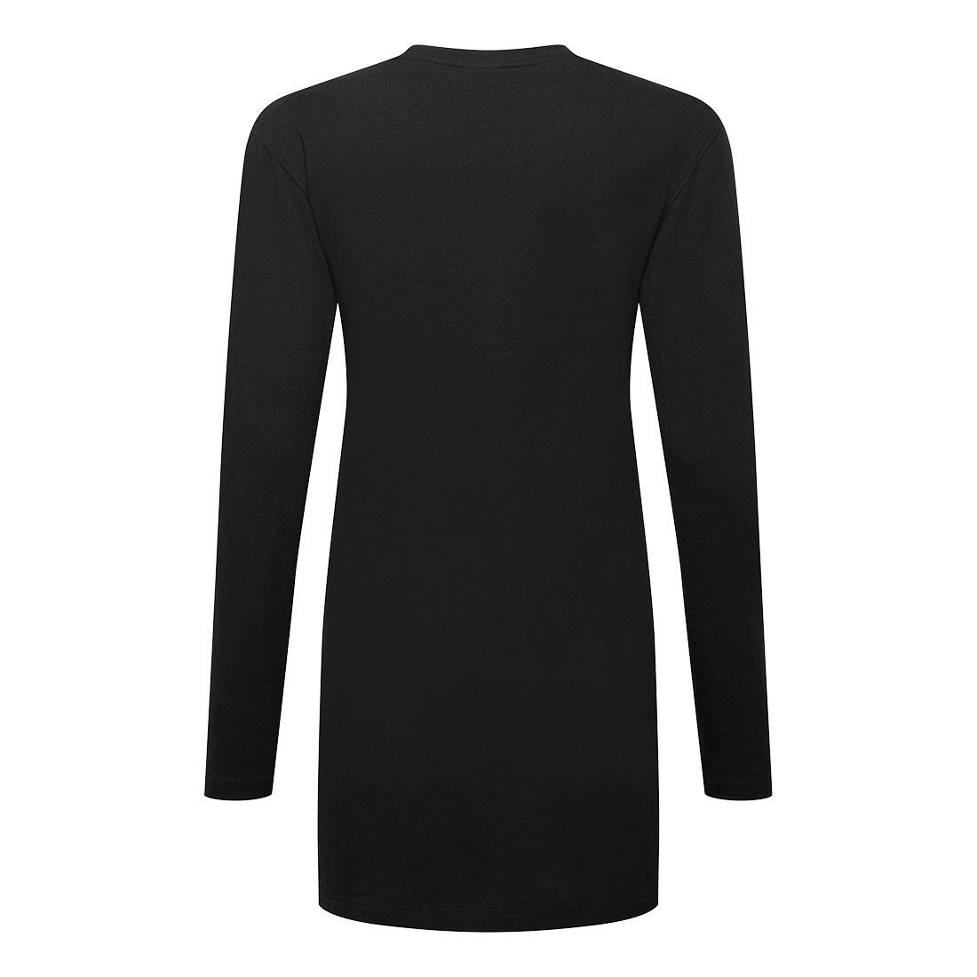 B194 Women's Cotton Modesty T-Shirt L/S Black - Image 2