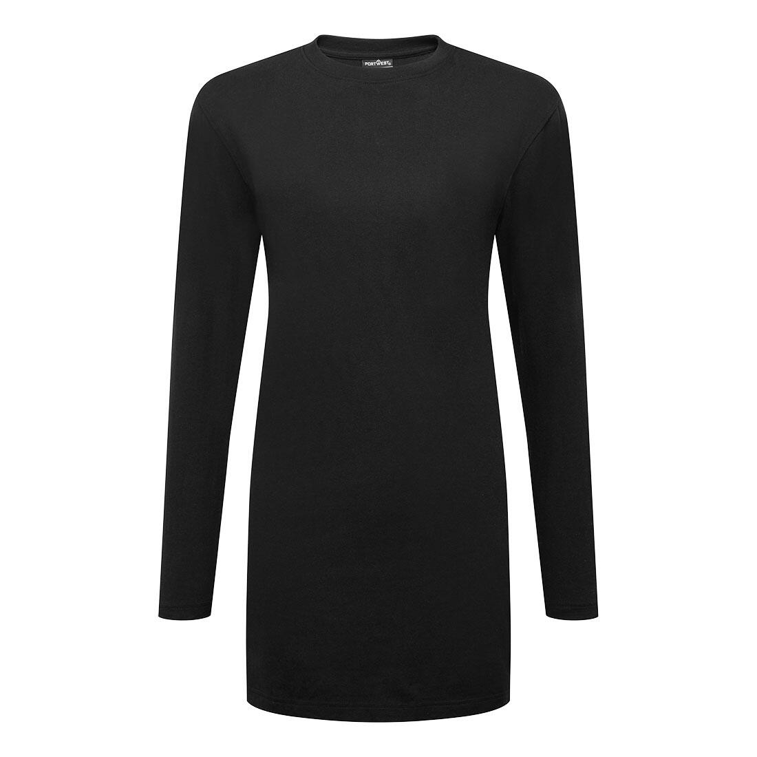 B194 Women's Cotton Modesty T-Shirt L/S Black