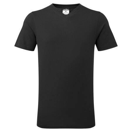 B197 V-Neck Cotton T-Shirt S/S Black