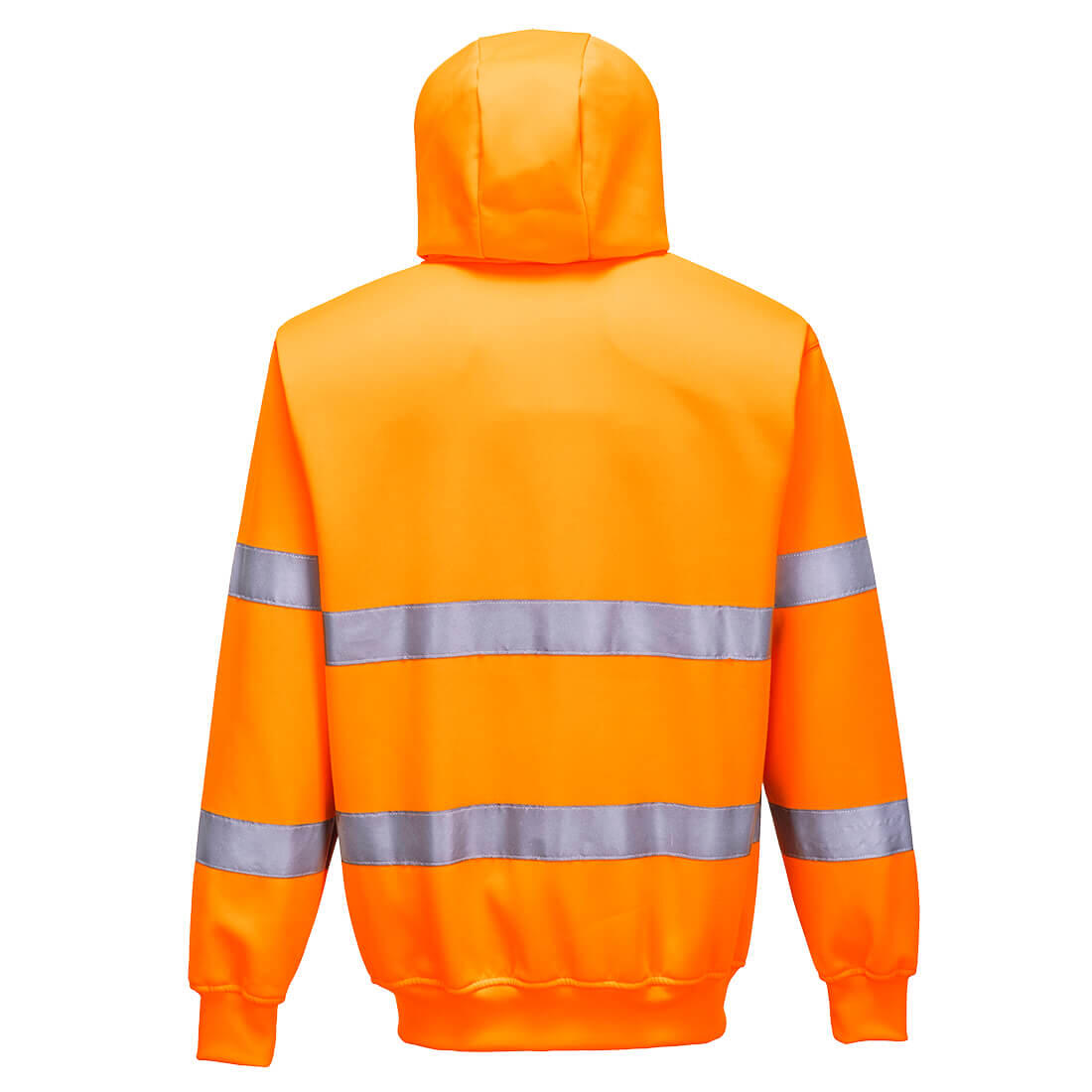 B305 Hi-Vis Zipped Hoodie Orange - Image 2