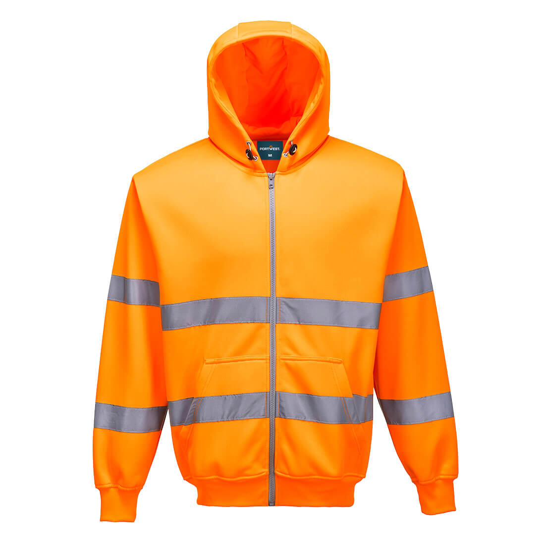 B305 Hi-Vis Zipped Hoodie Orange