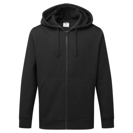 B312 Zipped Hoodie Black