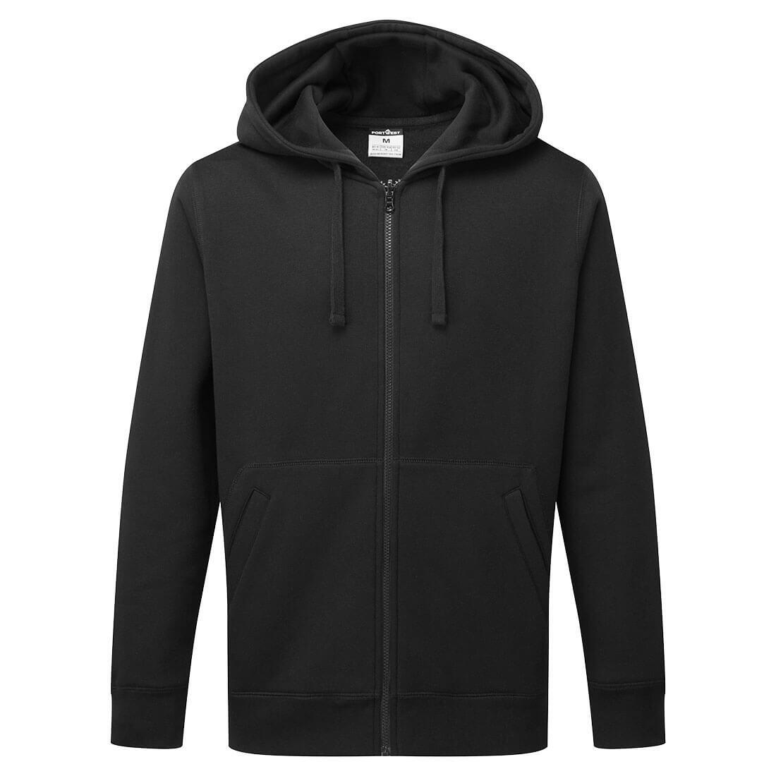 B312 Zipped Hoodie Black