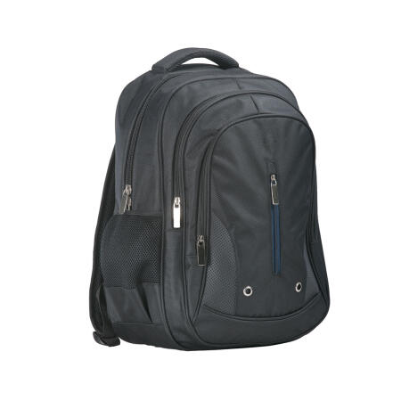 B916 Triple Pocket Backpack Black