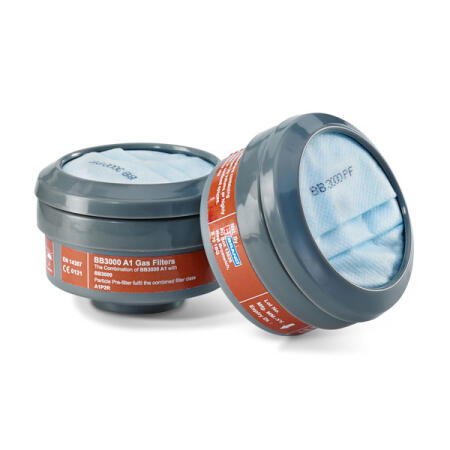 Beeswift Respirator A1P2 Filters (Pair) Grey