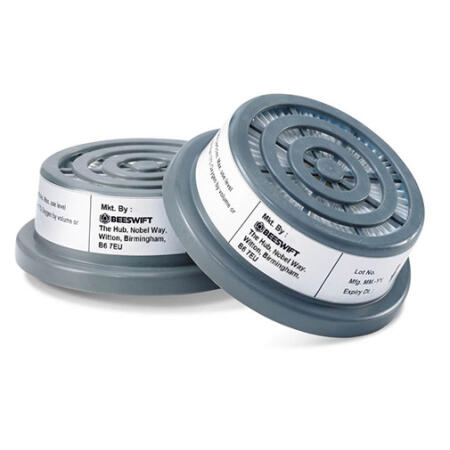 Beeswift Respirator P3R Filters (Pair) Grey