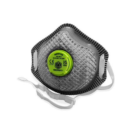 Beeswift Charcoal P2 Premium Mesh Cup Mask Black