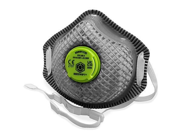 Beeswift Charcoal P2 Premium Mesh Cup Mask Black