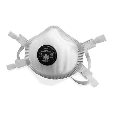 Beeswift Premium P3 Dolomite Valved Mask White