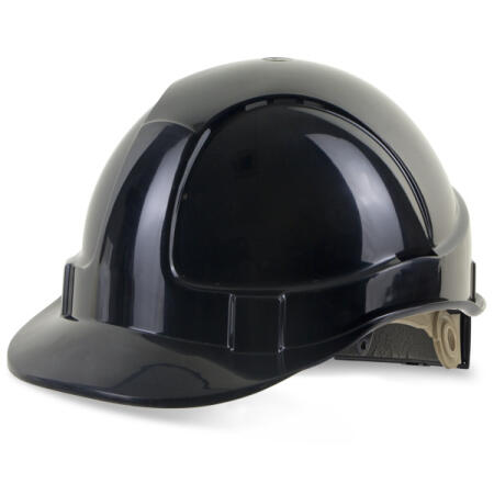 Beeswift Wheel Ratchet Vented Safety Helmet Black