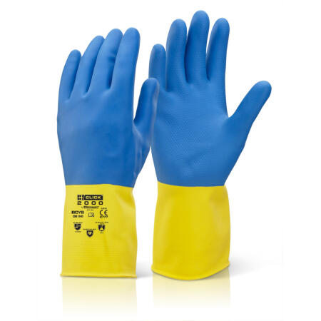 Beeswift House Hold Heavyweight Gloves Royal/Yellow
