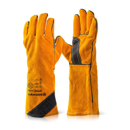 Beeswift Premium Golden Welders Gauntlet Gloves 16" Gold