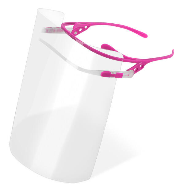 Full Face Shield - Frame With 10 Visors Pink