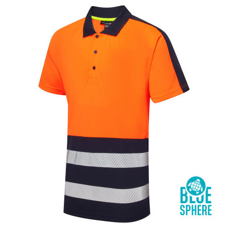Supertouch Blue Sphere Orange Essentials Hi-Vis Eco Coolair Orange Polo Shirt