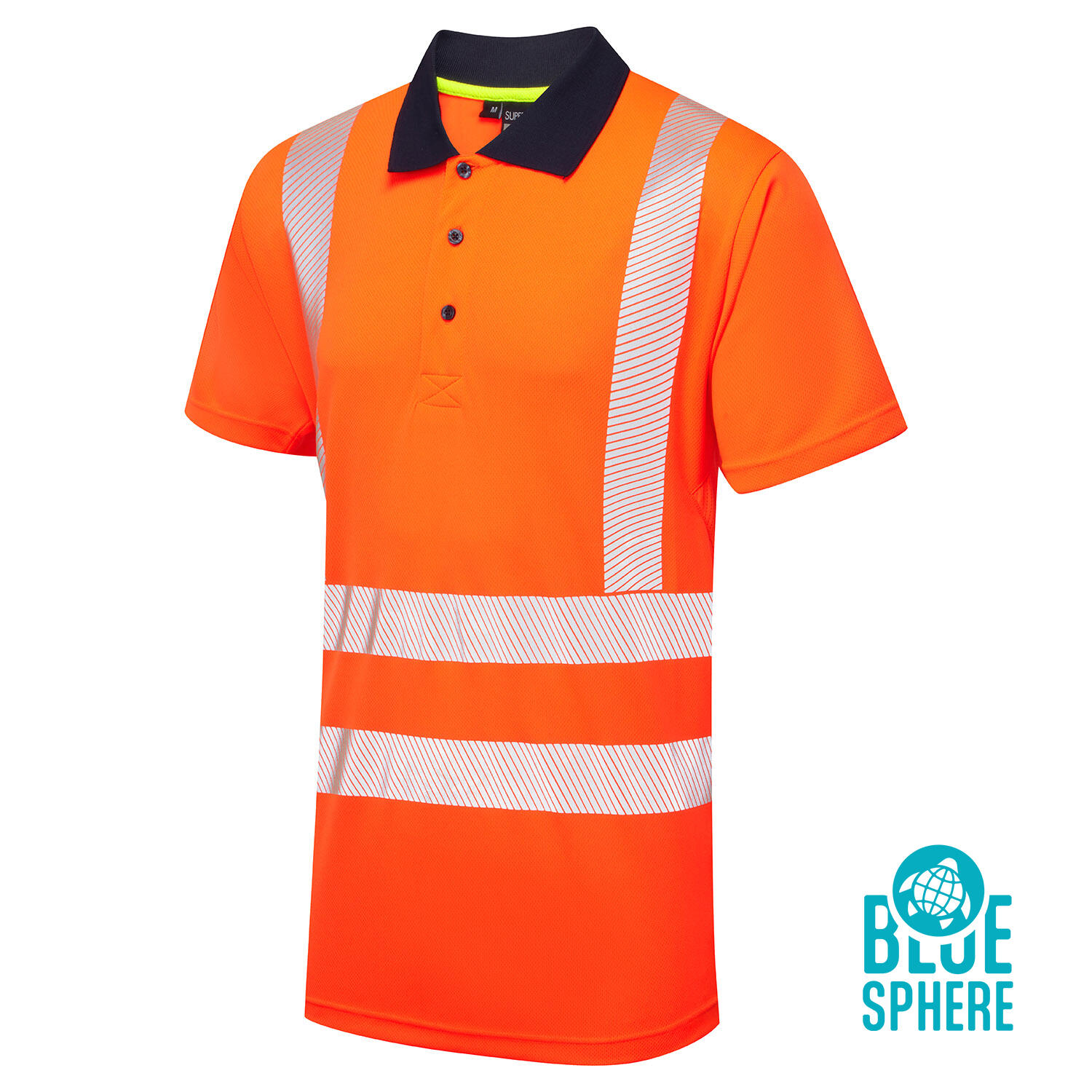 Supertouch Blue Sphere Orange Essentials Hi-Vis Eco CoolMax Orange Polo