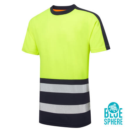 Supertouch Blue Sphere Yellow Essentials Hi Vis Eco CoolAir Yellow T-Shirt