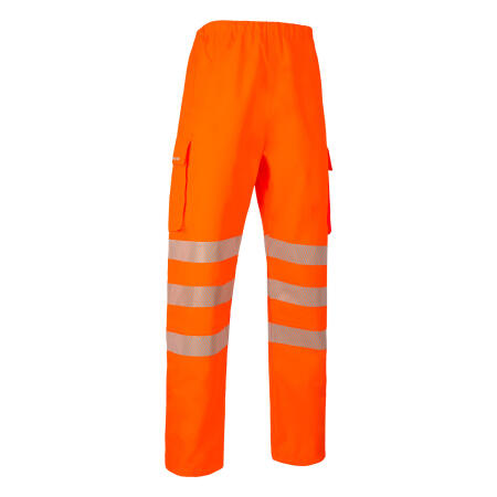 Beeswift Deltic Hi-Vis Ripstop Breathable And Waterproof Rail Overtrouser Orange
